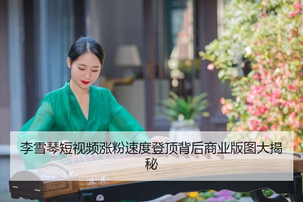 李雪琴短视频涨粉速度登顶背后商业版图大揭秘